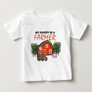 Camiseta De Bebé Mi papá es granjero