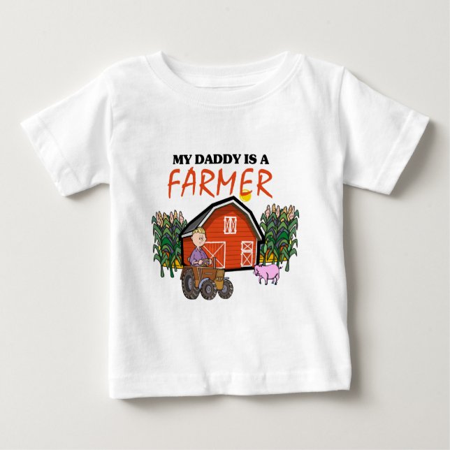 Camiseta De Bebé Mi papá es granjero (Anverso)