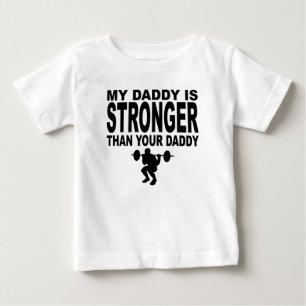 Camiseta De Bebé Mi papá es más fuerte que su papá