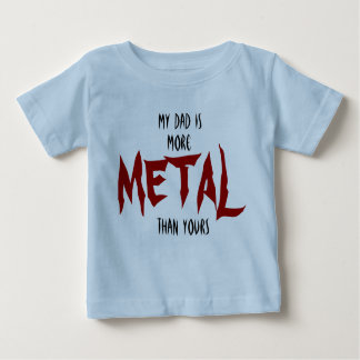 Camiseta De Bebé Mi papá es más METAL que el suyo