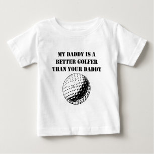 Camiseta De Bebé Mi papá es mejor golfista que su papá