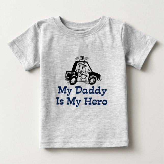 Camiseta De Bebé Mi papá es mi héroe (Anverso)