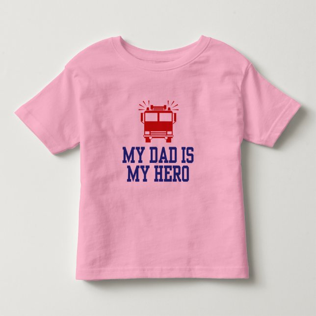 Camiseta De Bebé Mi papá es mi héroe (Anverso)