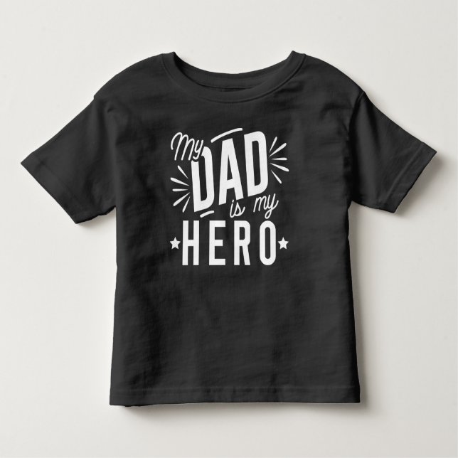 Camiseta De Bebé Mi papá es mi héroe (Anverso)