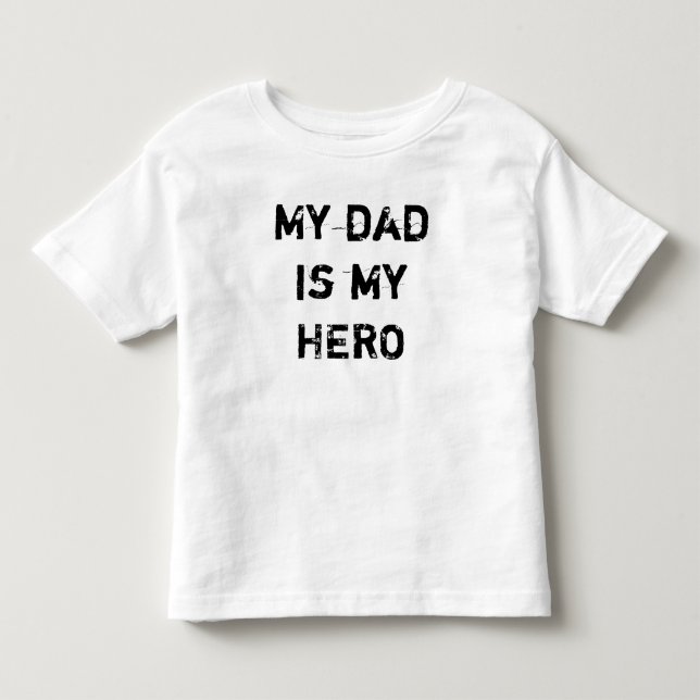 Camiseta De Bebé Mi papá es mi HÉROE (Anverso)