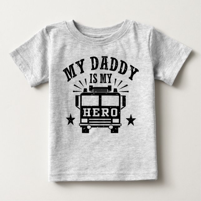 Camiseta De Bebé Mi papá es mi héroe (Anverso)
