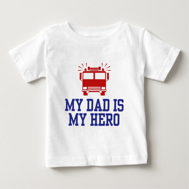 Camiseta De Bebé Mi papá es mi héroe (Anverso)