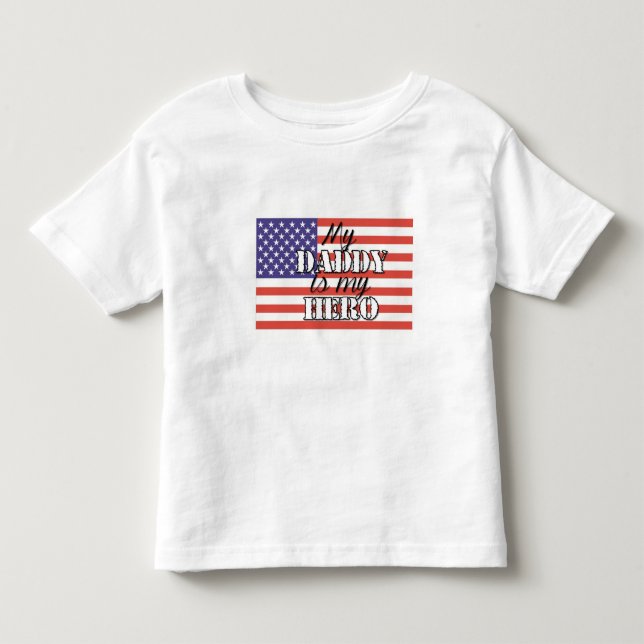 Camiseta De Bebé Mi papá es mi héroe (Anverso)