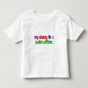 Camiseta De Bebé Mi papá es oficial de policía 1 (primario)