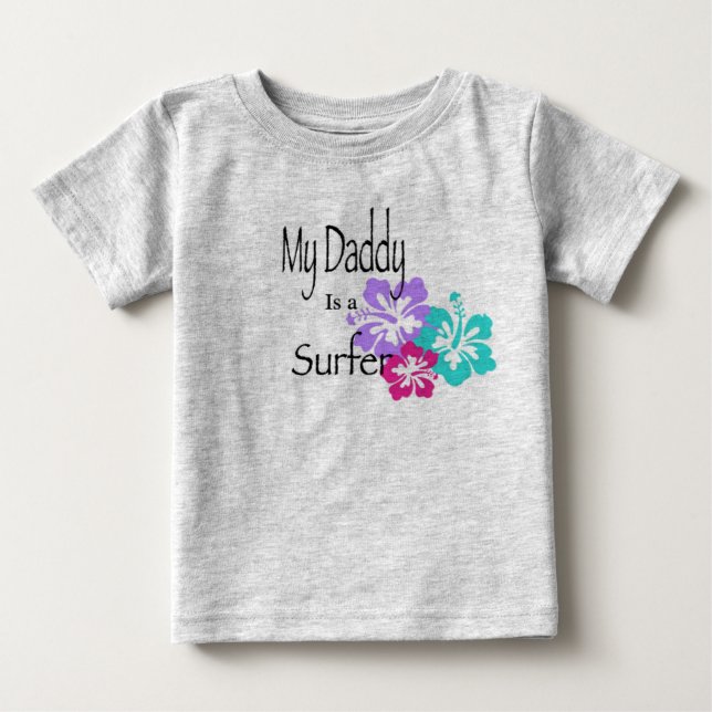 Camiseta De Bebé Mi papá es surfista (Anverso)