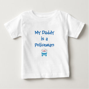 Camiseta De Bebé "Mi papá es un policía"
