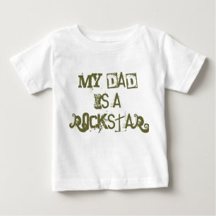Camiseta De Bebé Mi papá es un Rockstar
