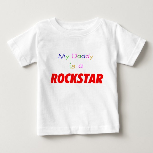 Camiseta De Bebé Mi papá es un rockstar (Anverso)