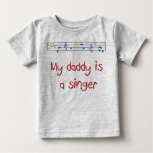 Camiseta De Bebé Mi papá es una camiseta del bebé del cantante
