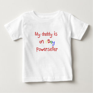 Camiseta De Bebé Mi papá es una camiseta del bebé del PowerSeller