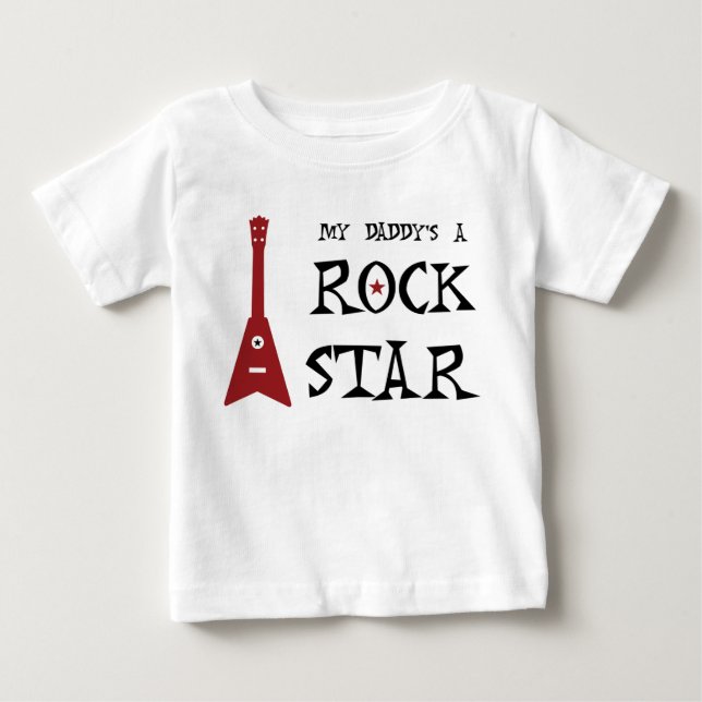 Camiseta De Bebé ¡Mi papá es una estrella de rock! (Anverso)