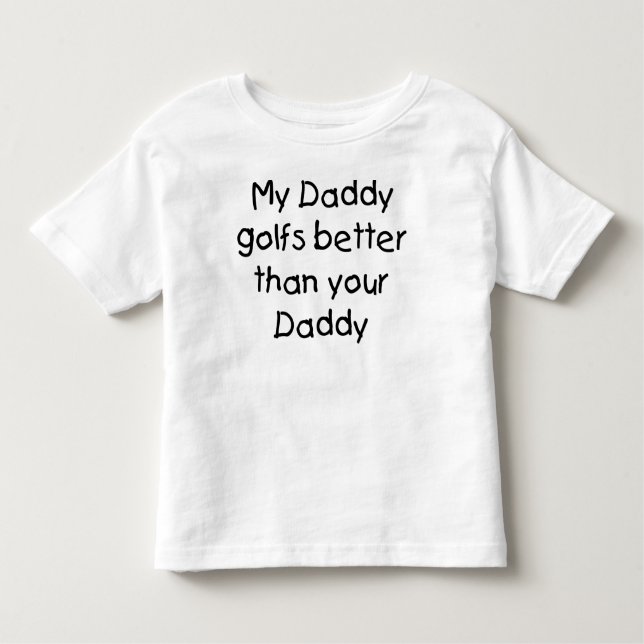 Camiseta De Bebé Mi papá golfs mejor que su papá (Anverso)