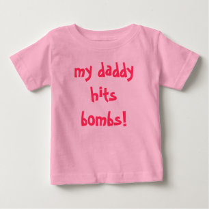 Camiseta De Bebé ¡mi papá golpea bombas!