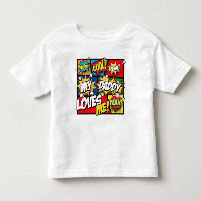 Camiseta De Bebé Mi papá me ama superhéroe (Anverso)