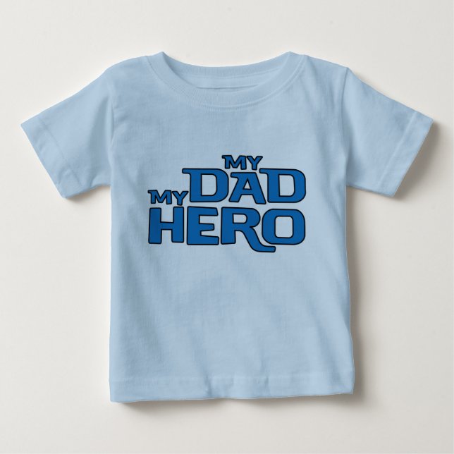 CAMISETA DE BEBÉ MI PAPÁ MI HÉROE (Anverso)