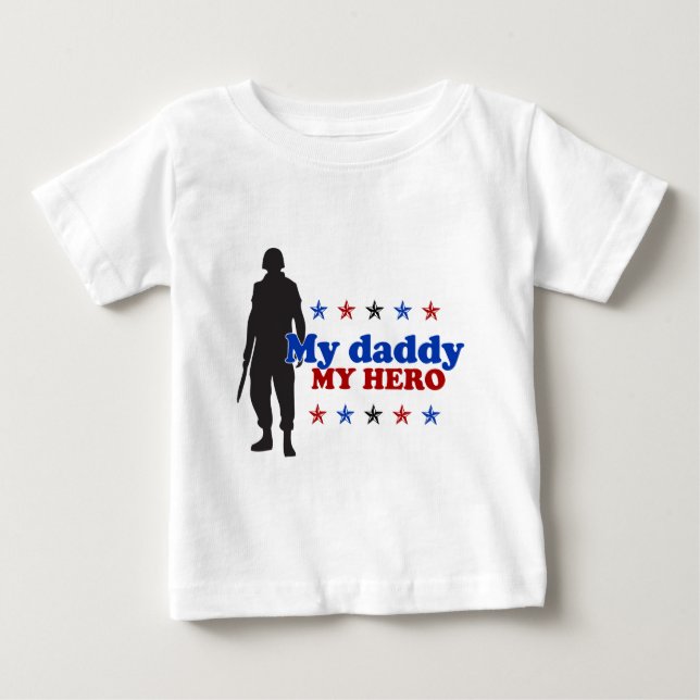 Camiseta De Bebé Mi papá, mi héroe (Anverso)