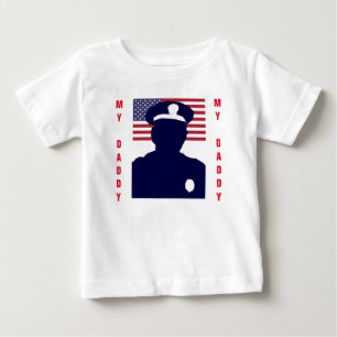 CAMISETA DE BEBÉ MI PAPÁ POLICÍA