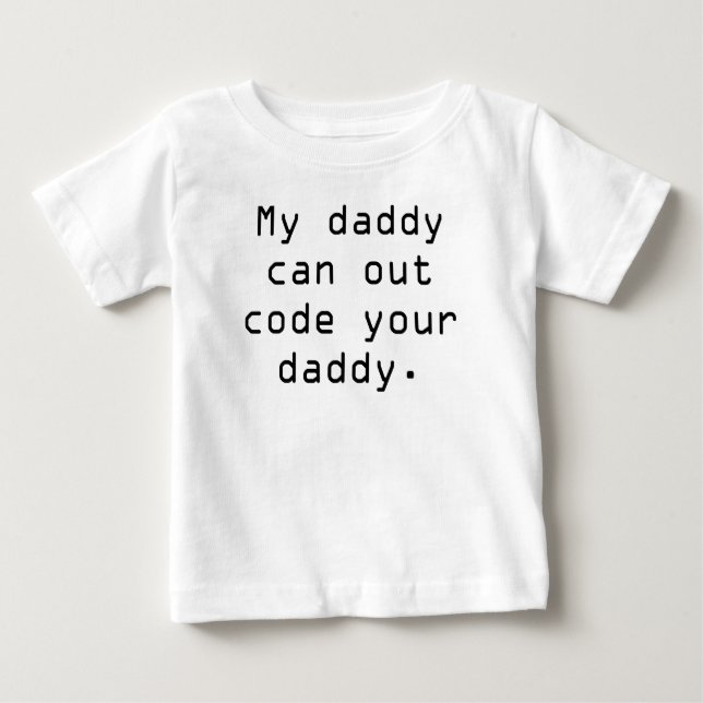 Camiseta De Bebé Mi papá puede hacia fuera cifrar a su papá (Anverso)