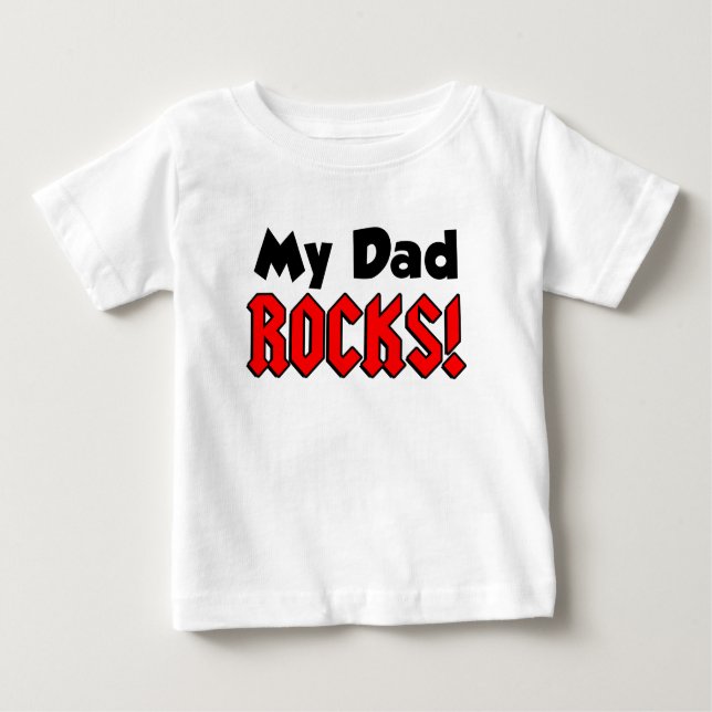 Camiseta De Bebé Mi papá roca (Anverso)