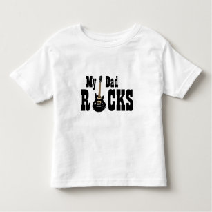 Camiseta De Bebé "¡Mi papá roca!" con guitarra eléctrica