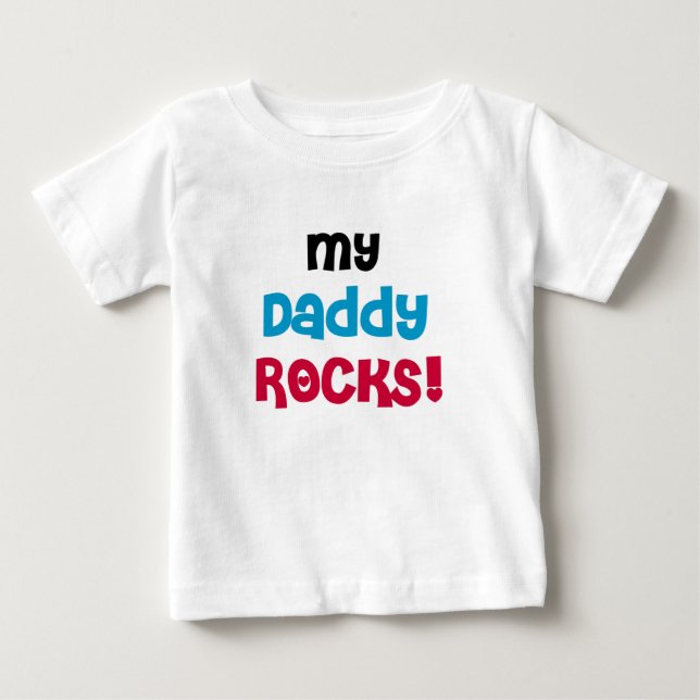 Camiseta De Bebé Mi papá Rocks (Anverso)
