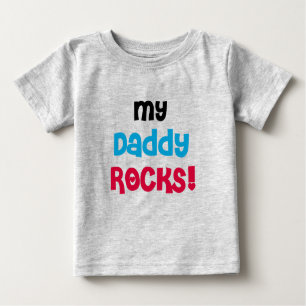 Camiseta De Bebé Mi papá Rocks