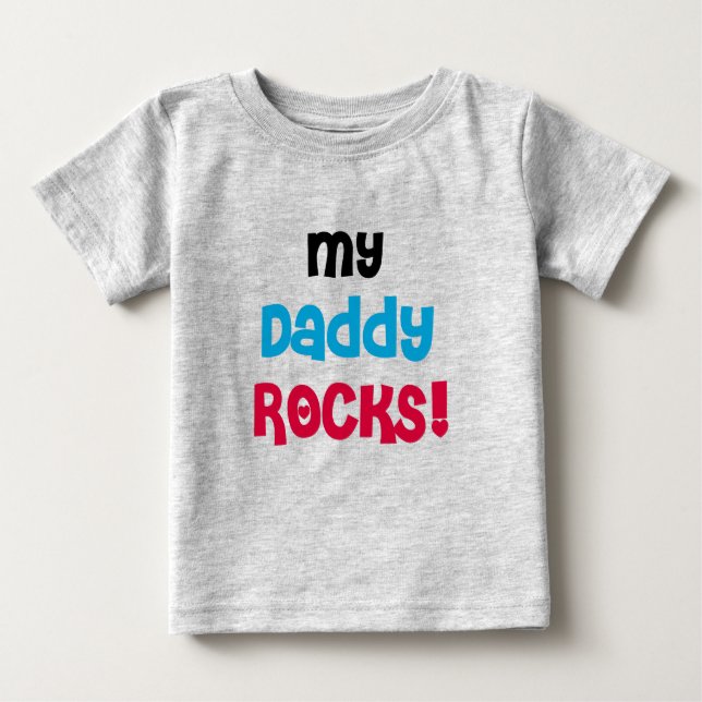 Camiseta De Bebé Mi papá Rocks (Anverso)