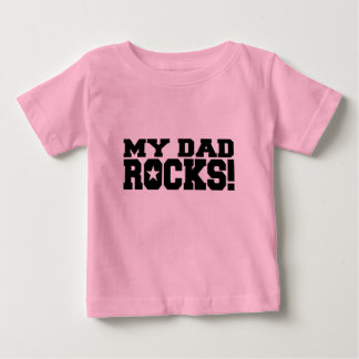 Camiseta De Bebé ¡Mi papá Rocks!