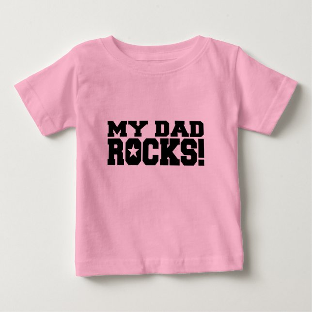 Camiseta De Bebé ¡Mi papá Rocks! (Anverso)