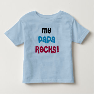 Camiseta De Bebé Mi papá Rocks