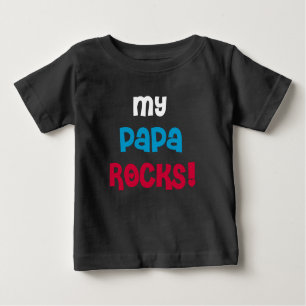 Camiseta De Bebé Mi papá Rocks