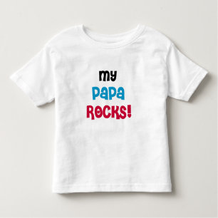 Camiseta De Bebé Mi papá Rocks