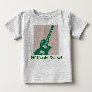 Camiseta De Bebé Mi papá Rocks
