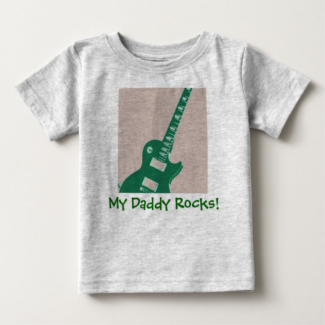 Camiseta De Bebé Mi papá Rocks (Anverso)
