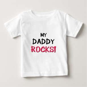 Camiseta De Bebé Mi papá Rocks