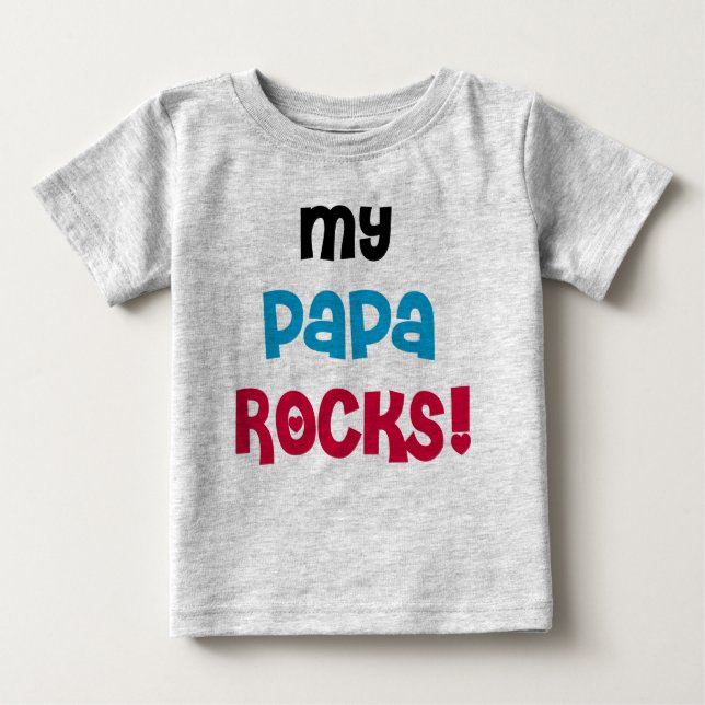 Camiseta De Bebé Mi papá Rocks (Anverso)