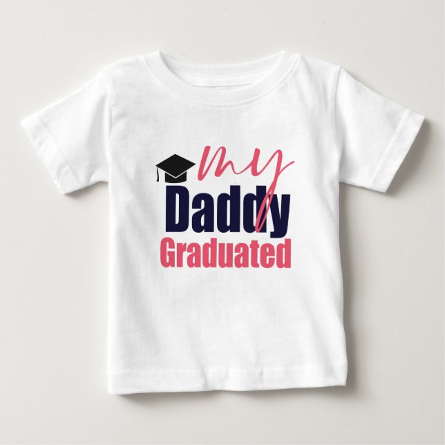 Camiseta De Bebé Mi papá se graduó (Anverso)