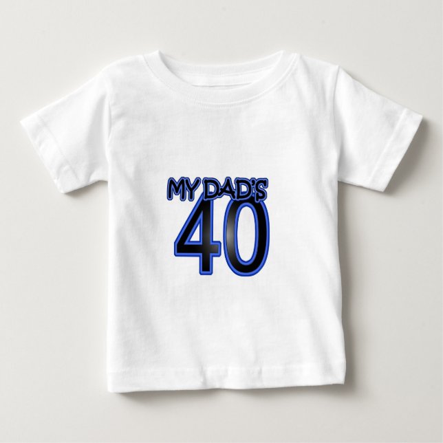 Camiseta De Bebé Mi papá tiene 40 años (Anverso)