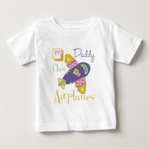 Camiseta De Bebé Mi papá vuela los aeroplanos