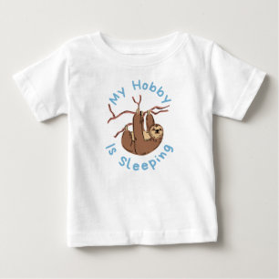 Camiseta De Bebé Mi pasatiempo es dormir bebé camiseta