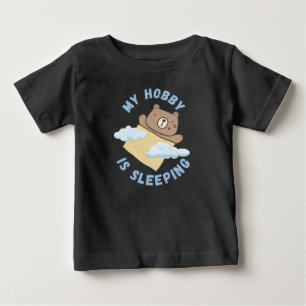 Camiseta De Bebé Mi pasatiempo es dormir camiseta bebé
