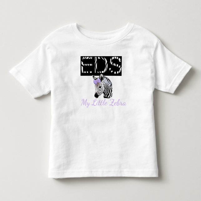 Camiseta De Bebé Mi pequeña cebra EDS Ehler-Danlos Sydrome Shirt (Anverso)