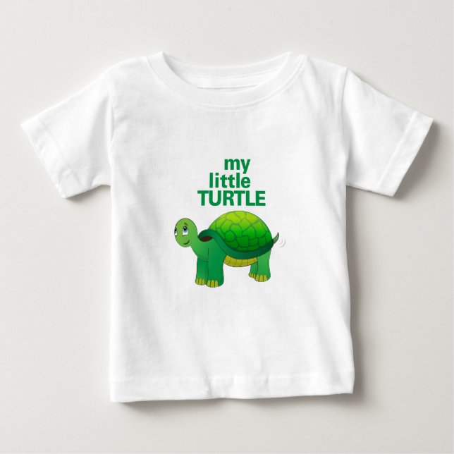 Camiseta De Bebé Mi pequeña tortuga (Anverso)