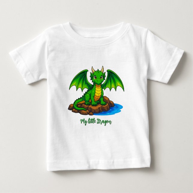 Camiseta De Bebé Mi pequeño dragón (Anverso)