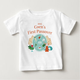 Camiseta De Bebé Mi primer año de nombre del niño de la Pascua